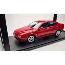 Alfa Romeo 166 3.0 v6 Rosso Piros 1:18 nyitható új dobozos Modellautó