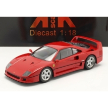 Ferrari F40 1:18 fém piros modellautó KK-Scale Dobozos Új