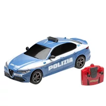 Alfa Romeo Giulia 1:18 távirányítós autó autómodell Re.el Toys Polizia Új Dobozos