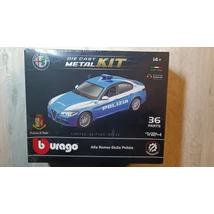 Alfa Romeo Giulia 1:24 összeszerelhető KIT Burago POLIZIA új Dobozos Modellautó