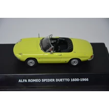 Alfa Romeo Spider Duetto 1600 1966 sárga 1:43 vitrines dobozos új Maxi Car Modellautó