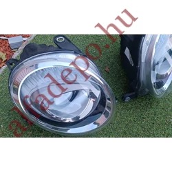 Fiat 500 fekete hátteres projektoros halogén gyári Facelift fényszóró lámpa pár gyári  Fiat 500 fekete hátteres projektoros halogén gyári Facelift fényszóró lámpa pár gyári