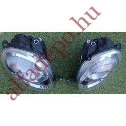 Fiat 500 fekete hátteres projektoros halogén gyári Facelift fényszóró lámpa pár gyári  Fiat 500 fekete hátteres projektoros halogén gyári Facelift fényszóró lámpa pár gyári