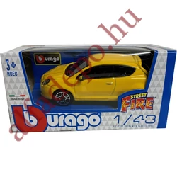 Alfa Romeo MiTo sárga 1:43 modellautó Burago Új Dobozos fém