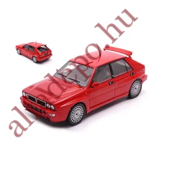 Lancia Delta Integrale 16v Piros utcai 1:24 fém Whitebox Modellautó Dobozos Új