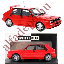 Lancia Delta Integrale 16v Piros utcai 1:24 fém Whitebox Modellautó Dobozos Új