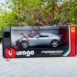 Ferrari Roma Ezüst 1:24 Burago BBurago Nyitható fém ÚJ Dobozos Modellautó