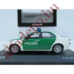 Alfa Romeo 156 Berlina Polizei 1:43 Minichamps Vitrines Új Dobozos Modellautó 