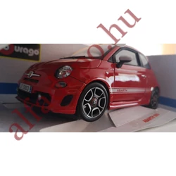 Abarth Fiat 500 1:18 Új Dobozos Piros fém nyitható Modellautó