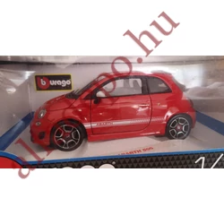 Abarth Fiat 500 1:18 Új Dobozos Piros fém nyitható Modellautó