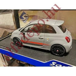 Abarth 695 Fiat 500 Facelift 1:18 Új Dobozos Szürke fém nyitható Modellautó SOLIDO