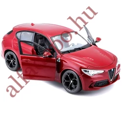 Alfa Romeo Stelvio QV 1:24 modellautó Burago Fém Nyitható Új Dobozos