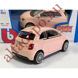 Fiat 500E 1:43 Burago Rózsaszín 1:43 modellautó új dobozos