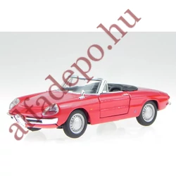 Alfa Romeo Spider Duetto 1:32 Piros Modellautó Új BuBurago Dobozos fém nyitható