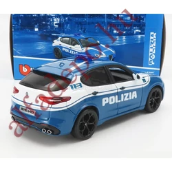 Alfa Romeo Stelvio Polizia 1:24 BBurago nyitható új Dobozos Modellautó