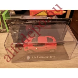 Alfa Romeo 4C 2013 Rosso 1:43 Edicola Vitrines Modellautó