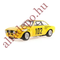 Alfa Romeo GIULIA GT 1300 GTA Team Monzeglio Squadra 1:18 sárga Minichamps LIMITÁLT Modellautó Új Dobozos