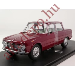 Alfa Romeo Giulia 1.6 TI 1962 Rosso Amaranto Sötét Piros MITICA 1:18 dobozos új Modellautó