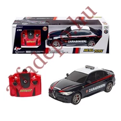 Alfa Romeo Giulia 1:18 távirányítós autó autómodell Re.el Toys Carabinieri Új Dobozos