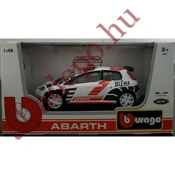 Abarth Fiat Grande Punto S2000 1:43 burago modellautó Új Dobozos