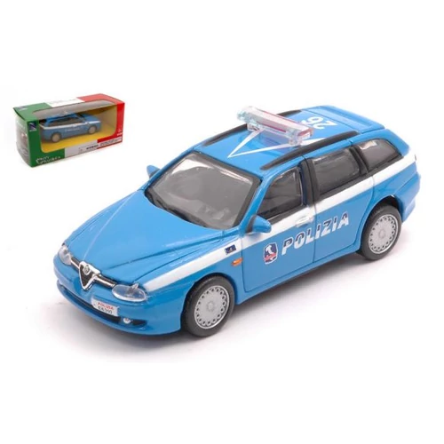 Alfa Romeo 156 Sportwagon 2001 Polizia 1:43 NewRay Dobozos új Modellautó