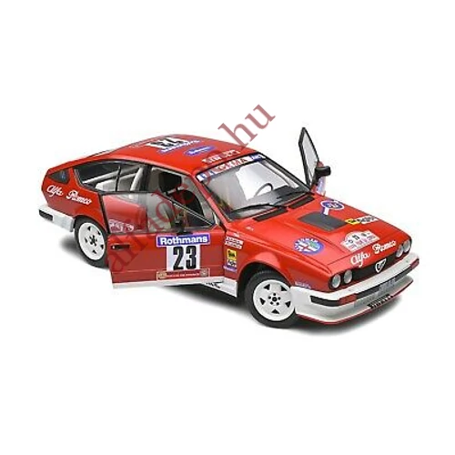 ALFA ROMEO ALFETTA GTV6 Solido 1:18 RALLY TOUR DE CORSE 1985 Modellautó fém nyitható ÚJ