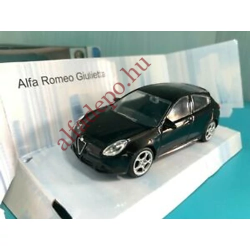 Alfa Romeo Giulietta 1:43 Mondo Motors Fekete modellautó Új Dobozos