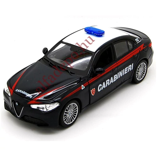 Alfa Romeo Giulia 1:24 Carabinieri Modellautó Dobozos Új Bburago