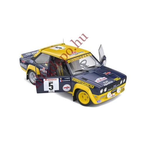 Abarth Fiat 131 Olio Fiat Tour De Corse 1977 1:18 Solido fém Modellautó új Dobozos