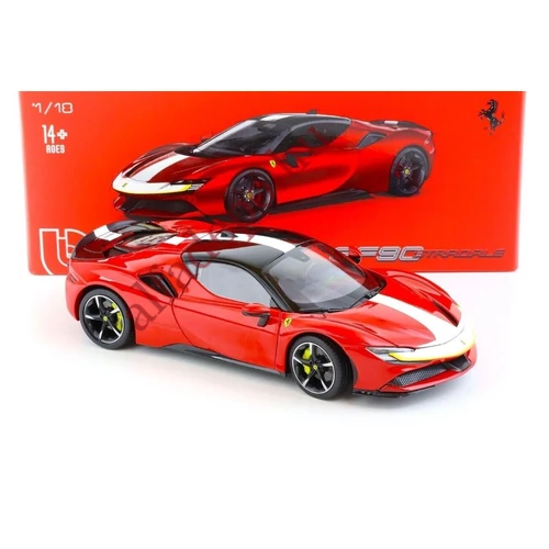 FERRARI SF90 STRADALE ASSETTO FIORANO 2019 1:18 Bburago Signature fém nyitható Dobozos Új Modellautó 