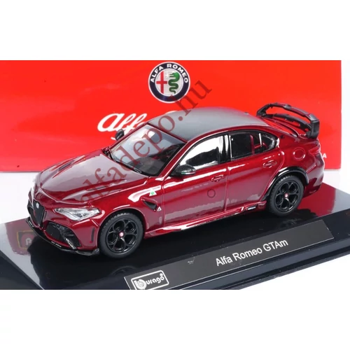 Alfa Romeo Giulia GTAm 1:43 Rosso Burago új vitrines Modellautó