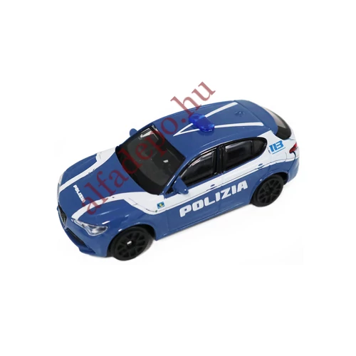 Alfa Romeo Stelvio Polizia 1:43 Bburago Modellautó új Dobozos