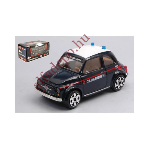 Fiat 500 1962 Carabinieri Burago Bburago 1:43 Új Modellautó