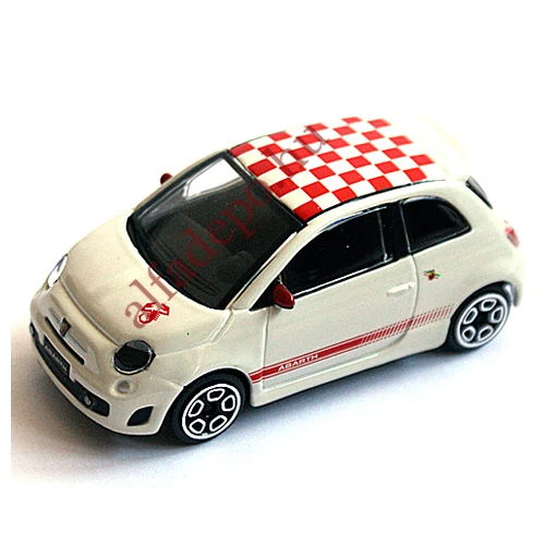 Abarth Fiat 500 1:43 BuBurago fém fehér modellautó új Dobozos