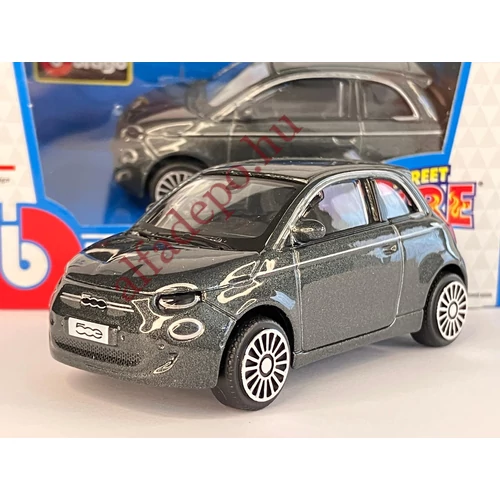 Fiat 500E 1:43 Burago szürke 1:43 modellautó új dobozos