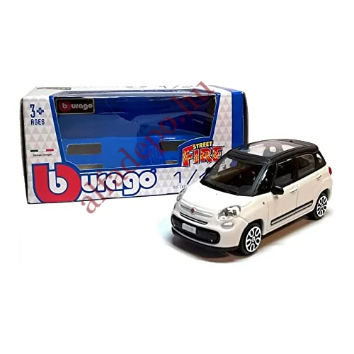 Fiat 500L 1:43 Bburago burago Dobozos Új Fehér modellautó