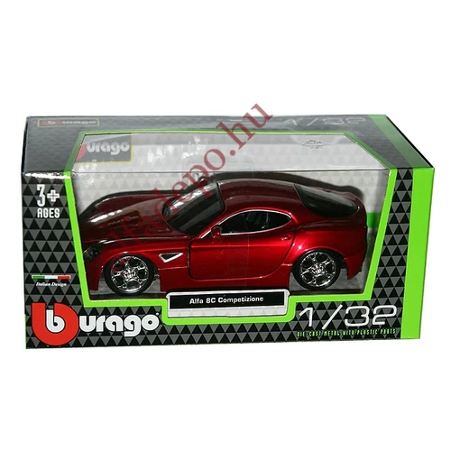 Alfa Romeo 8C Competizione Piros Metál 1:32 Bburago nyitható fém Modellautó