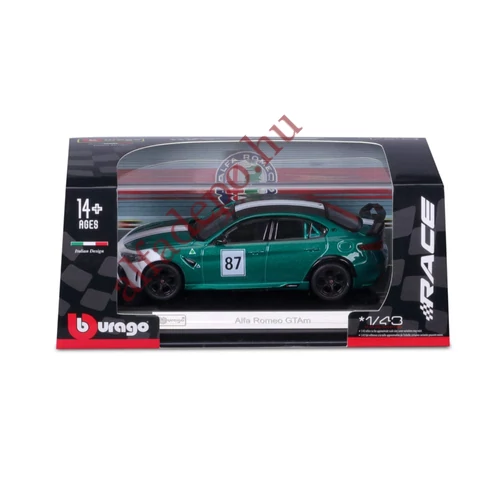 Alfa Romeo Giulia GTAm 1:43 Montreal Verde Nurburgring Burago új vitrines Modellautó