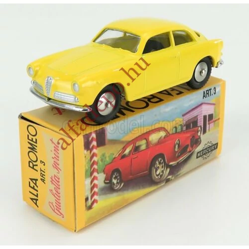 Alfa Romeo giulietta sprint coupe Sárga 1:48 Edicola fém új Díszdobozos Modellautó