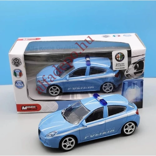 Alfa Romeo Giulietta Polizia 1:43 Mondo Motors új dobozos modellautó