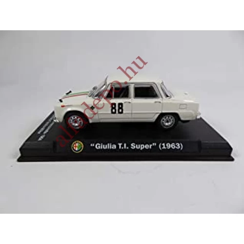 Alfa Romeo Giulia TI Super Svezia Rally 1964 1:43 EDICOLA új vitrines modellautó Dobozos