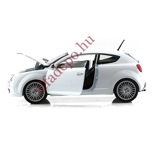 Alfa Romeo MiTo 1:24 fehér nyitható Fém Dobozos Új MOTORMAX modellautó