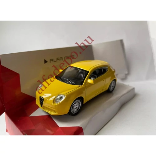 Alfa Romeo MiTo Mondo Motors 1:43 Citromsárga új Dobozos Modellautó