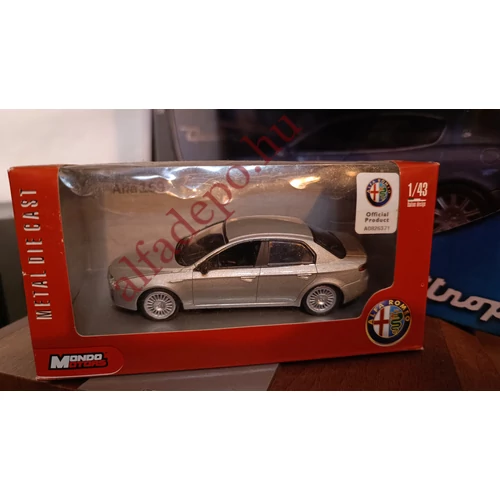 Alfa Romeo 159 Sedan ezüst Mondo Motors 1:43 új Dobozos Modellautó