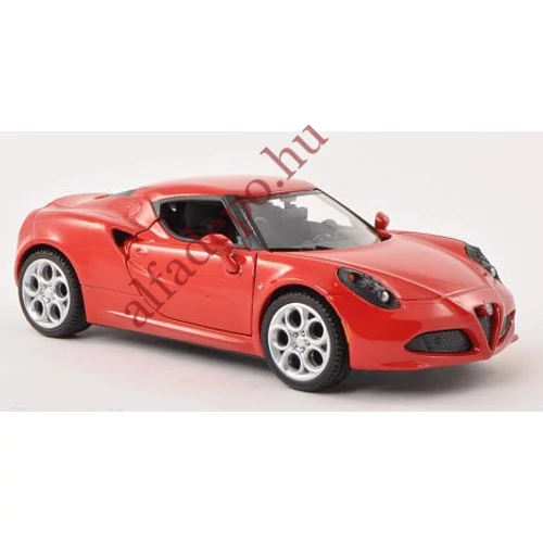 Alfa Romeo 4c 1:24 fém nyitható modellautó Motormax piros