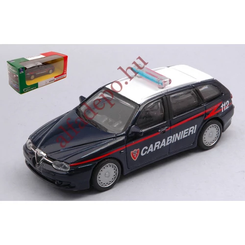 Alfa Romeo 156 Sportwagon 2001 Carabinieri 1:43 NewRay Dobozos új Modellautó