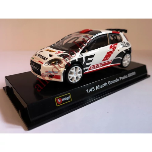 Abarth Fiat Grande Punto S2000 1:43 burago modellautó Új Dobozos