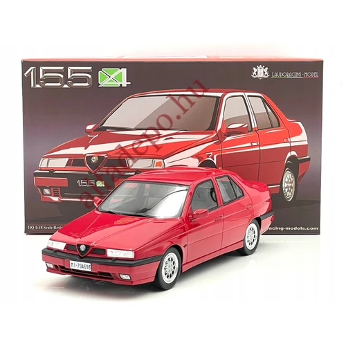 Alfa Romeo 155 Q4 turbo 2.0i 16V Piros 1992 1:18 Laudo Racing Új Modellautó